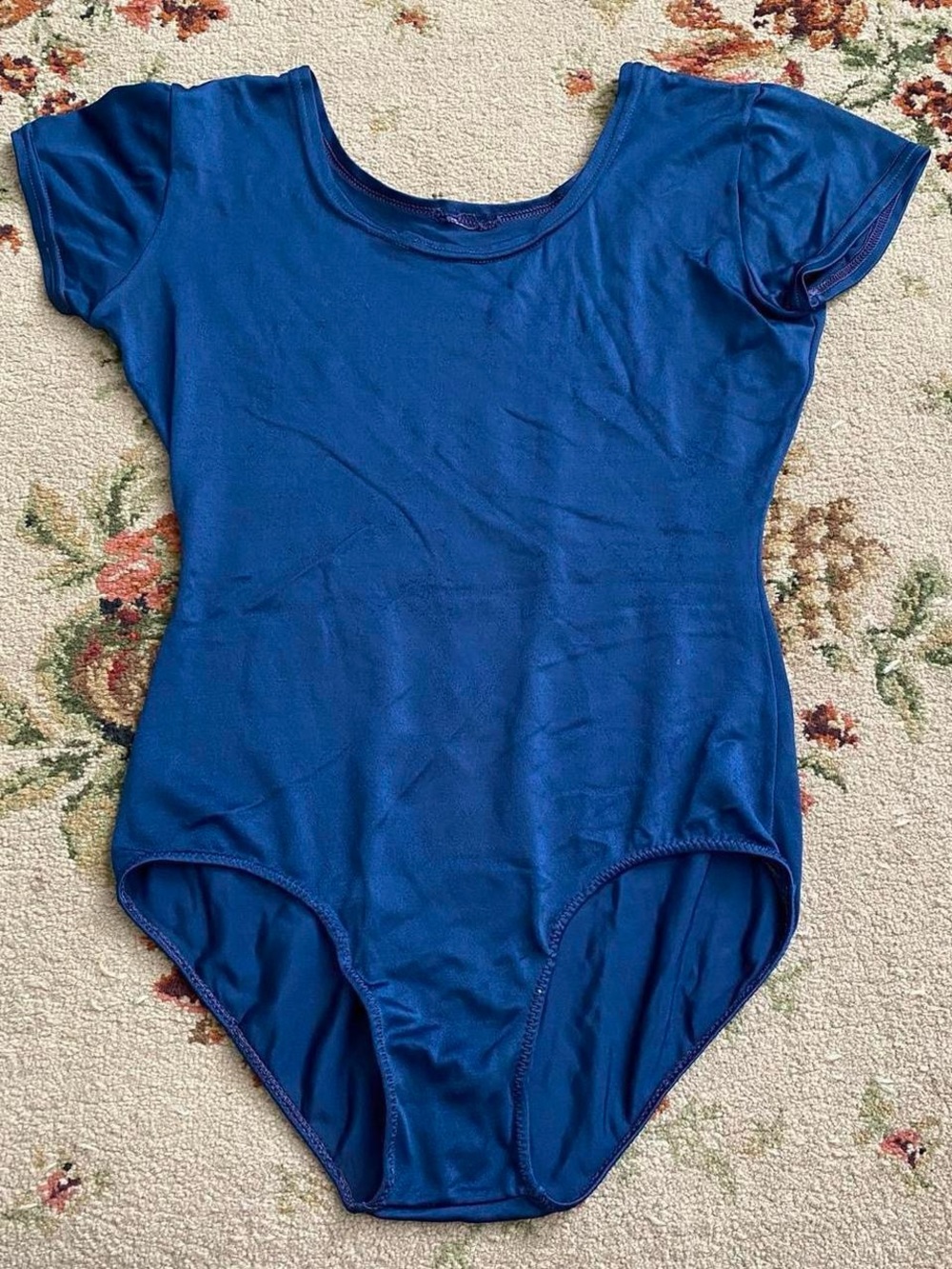Blue Short Sleeve One-Piece Bodysuit